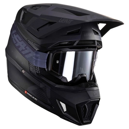 Leatt Moto 7.5 Helmet and 4.5 Goggles ( Matt Black )