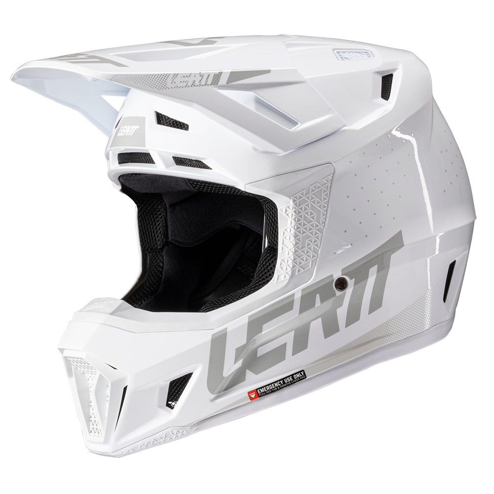 Leatt Moto 7.5 Helmet and 4.5 Goggles ( Gloss  White )
