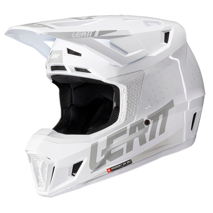 Leatt Moto 7.5 Helmet and 4.5 Goggles ( Gloss  White )