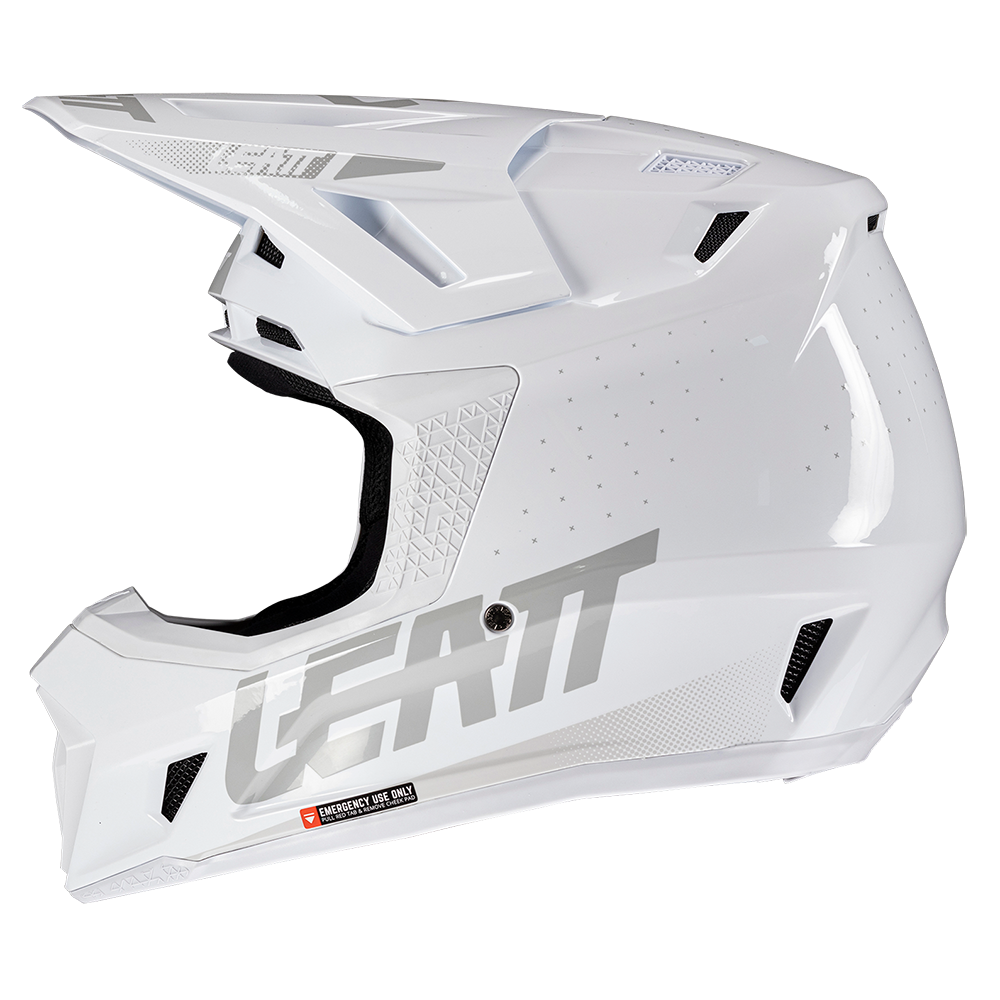 Leatt Moto 7.5 Helmet and 4.5 Goggles ( Gloss  White )