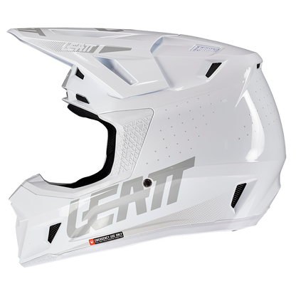 Leatt Moto 7.5 Helmet and 4.5 Goggles ( Gloss  White )