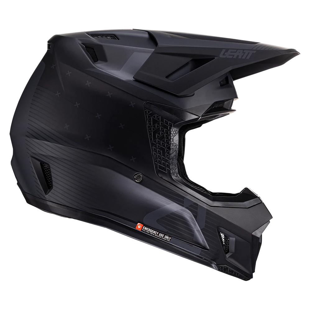 Leatt Moto 7.5 Helmet and 4.5 Goggles ( Matt Black )