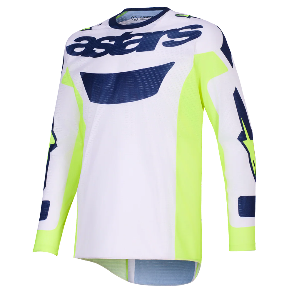 Alpinestars Racer Air Riway Jersey (Light Gray/Flo Yellow/Blue)