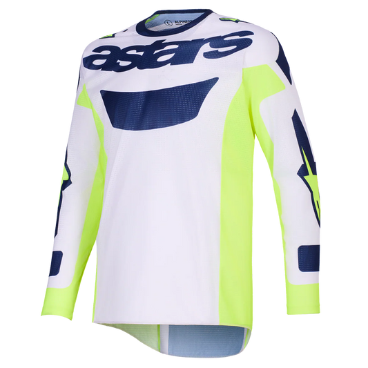 Alpinestars Racer Air Riway Jersey (Light Gray/Flo Yellow/Blue)