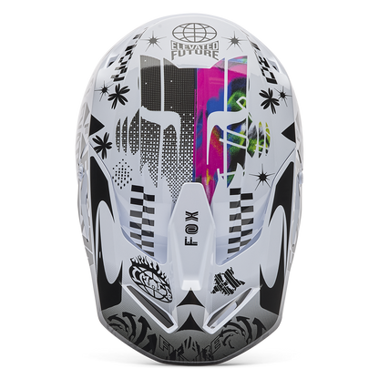 Fox V1 Cosmo Helmet - (White Black)