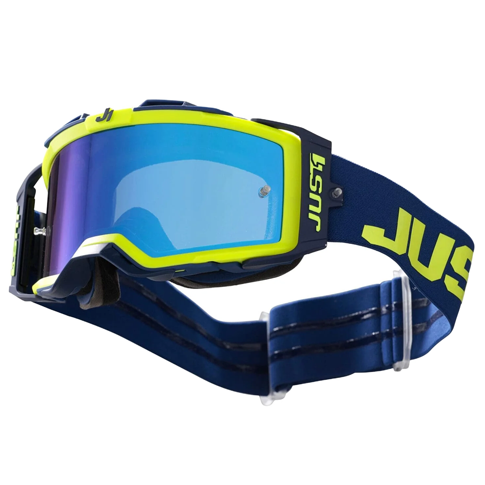 Just 1 J22 Frontier Carbon Helmet (Fluo Yellow Blue) includes Just 1 Nerve Goggles