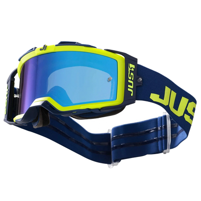 Just 1 J22 Frontier Carbon Helmet (Fluo Yellow Blue) includes Just 1 Nerve Goggles