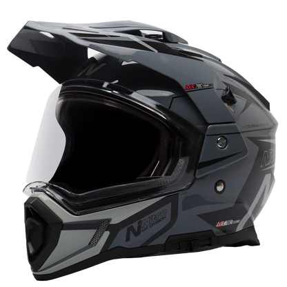 Nitro MX780 Podium Adventure Helmet (Black Gun Grey) Gloss