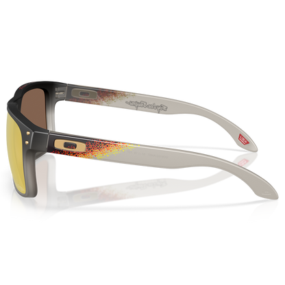 Oakley Holbrook Sunglasses - Prizm 24K Polarized Lenses (Troy Lee Designs Black Fade Frame)
