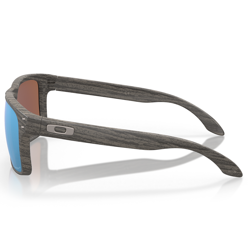 Oakley Holbrook Sunglasses - Prizm Deep Water Polarized Lenses (Woodgrain Frame)