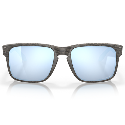 Oakley Holbrook Sunglasses - Prizm Deep Water Polarized Lenses (Woodgrain Frame)