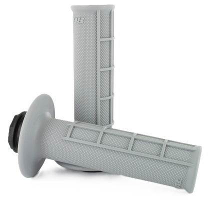 Renthal Lock-On 1/2 Waffle MX Grips - Soft Compound (Light Grey)