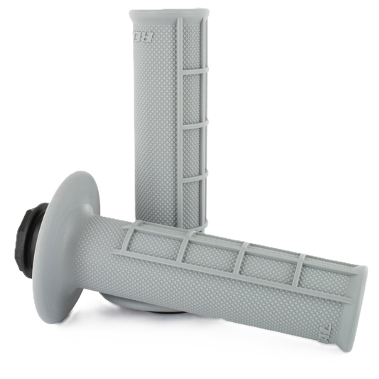 Renthal Lock-On 1/2 Waffle MX Grips - Soft Compound (Light Grey)