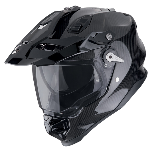 Scorpion ADF-9000 Carbon Air Adventure Helmet (Solid Black) Gloss