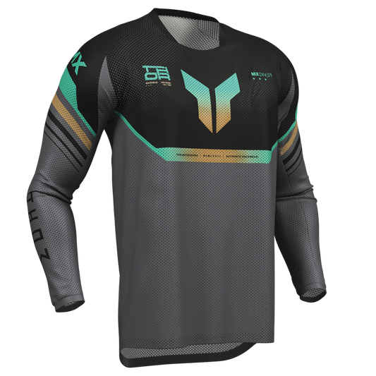 Thor Launchmode Air Vented Jersey (Black/Charcoal)