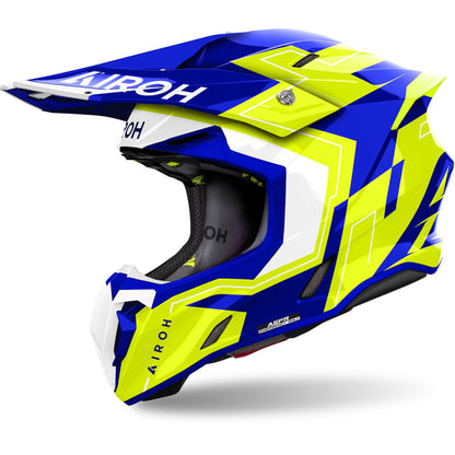 Airoh Twist 3 Dizzy Helmet (Blue/Yellow Gloss)