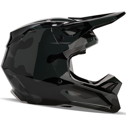 Fox Youth MX24 V1 Bnkr Helmet (Black Camo)
