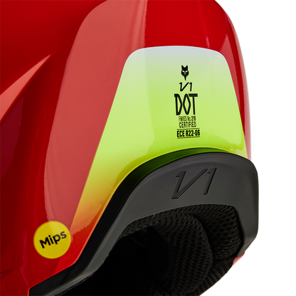 Fox Youth V1 Ballast Helmet (Fluo Red)