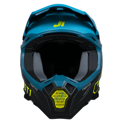 Just 1 J22 Frontier Carbon Helmet (Fluo Yellow Blue) includes Just 1 Nerve Goggles