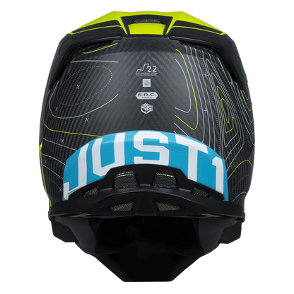 Just 1 J22 Frontier Carbon Helmet (Fluo Yellow Blue) includes Just 1 Nerve Goggles