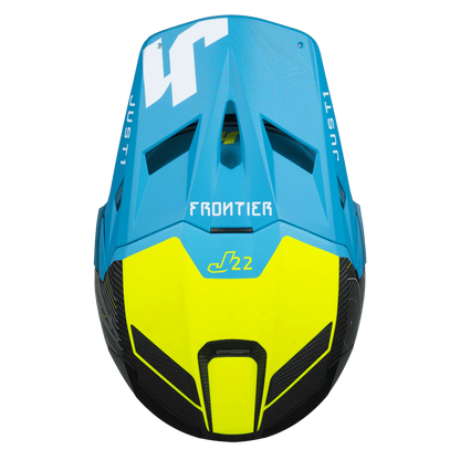 Just 1 J22 Frontier Carbon Helmet (Fluo Yellow Blue) includes Just 1 Nerve Goggles