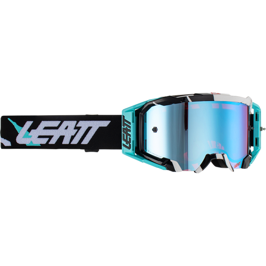 Leatt Velocity 5.5 Acid Tiger Goggles - Iriz UltraContrast 26% Lens (Blue)