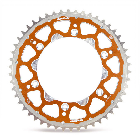 Moto-Master Fusion Dual Ring Rear Sprocket - 50T (Orange/Silver) KTM125-450