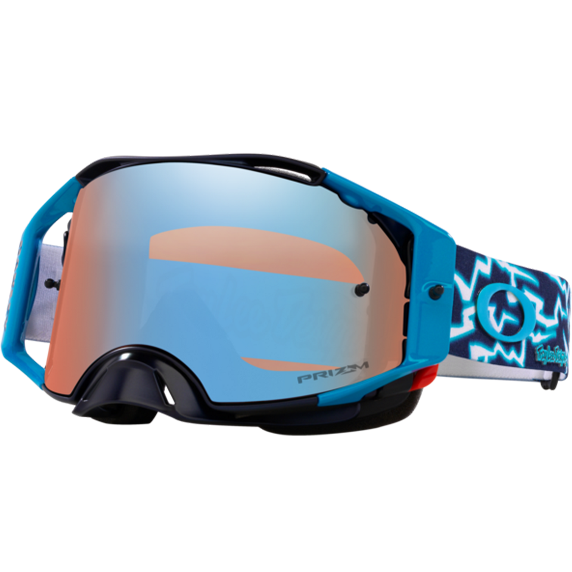 ビレイグラス Oakley Airbrake Troy Lee Designs Goggles - Prizm MX Sapphire Lens