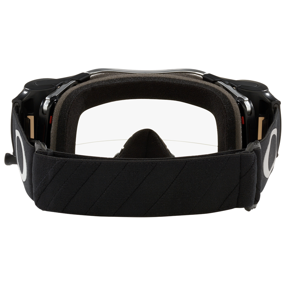 Oakley Airbrake Tuff Blocks Goggles with clear Roll Off- Clear Lens (Gunmetal Black)
