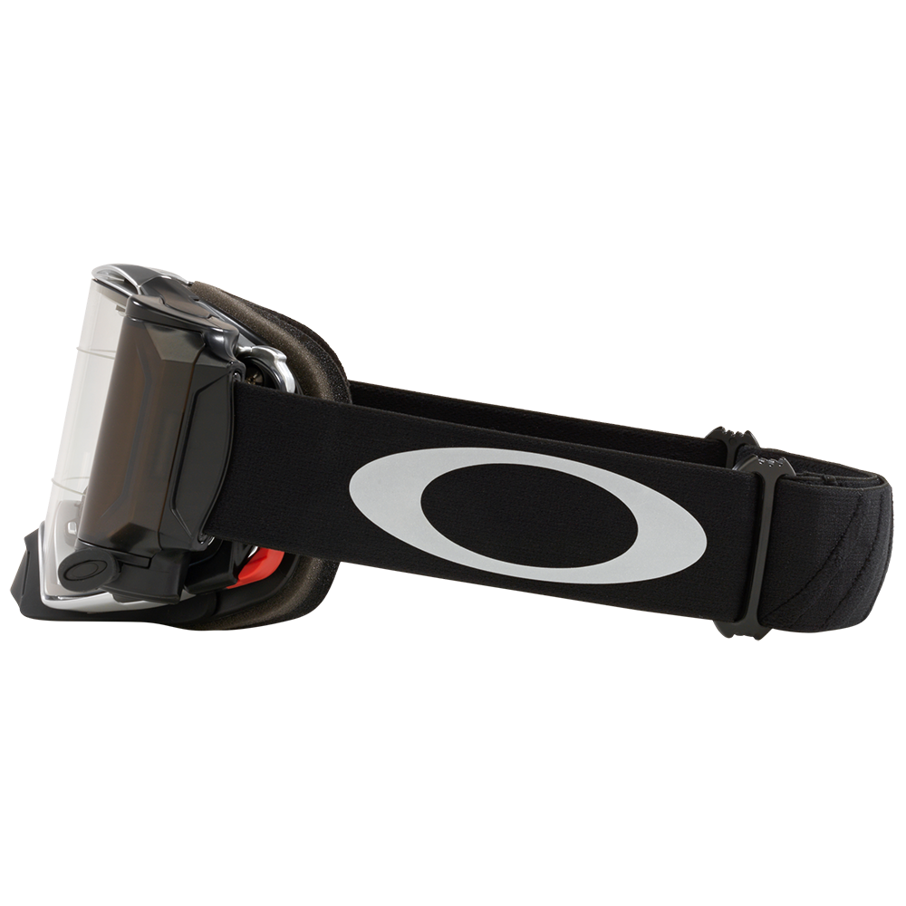 Oakley Airbrake Tuff Blocks Goggles with clear Roll Off- Clear Lens (Gunmetal Black)