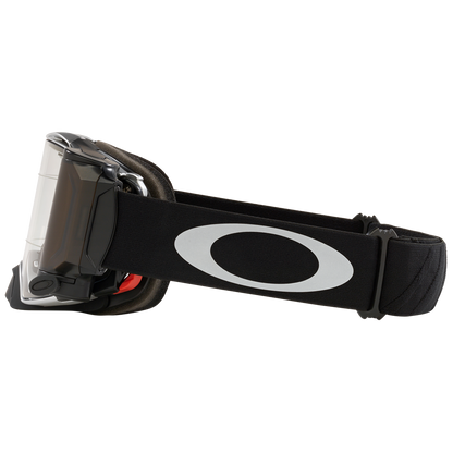 Oakley Airbrake Tuff Blocks Goggles with clear Roll Off- Clear Lens (Gunmetal Black)