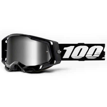 100% Racecraft 2 Goggles - Black (Mirror Silver Lens)