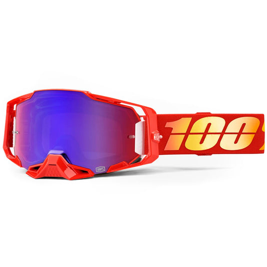 100% Armega Goggles - Nuketown (Mirror Red/Blue Lens)