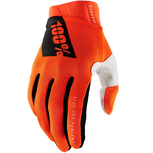 100% Ridefit Gloves (Fluo Orange)