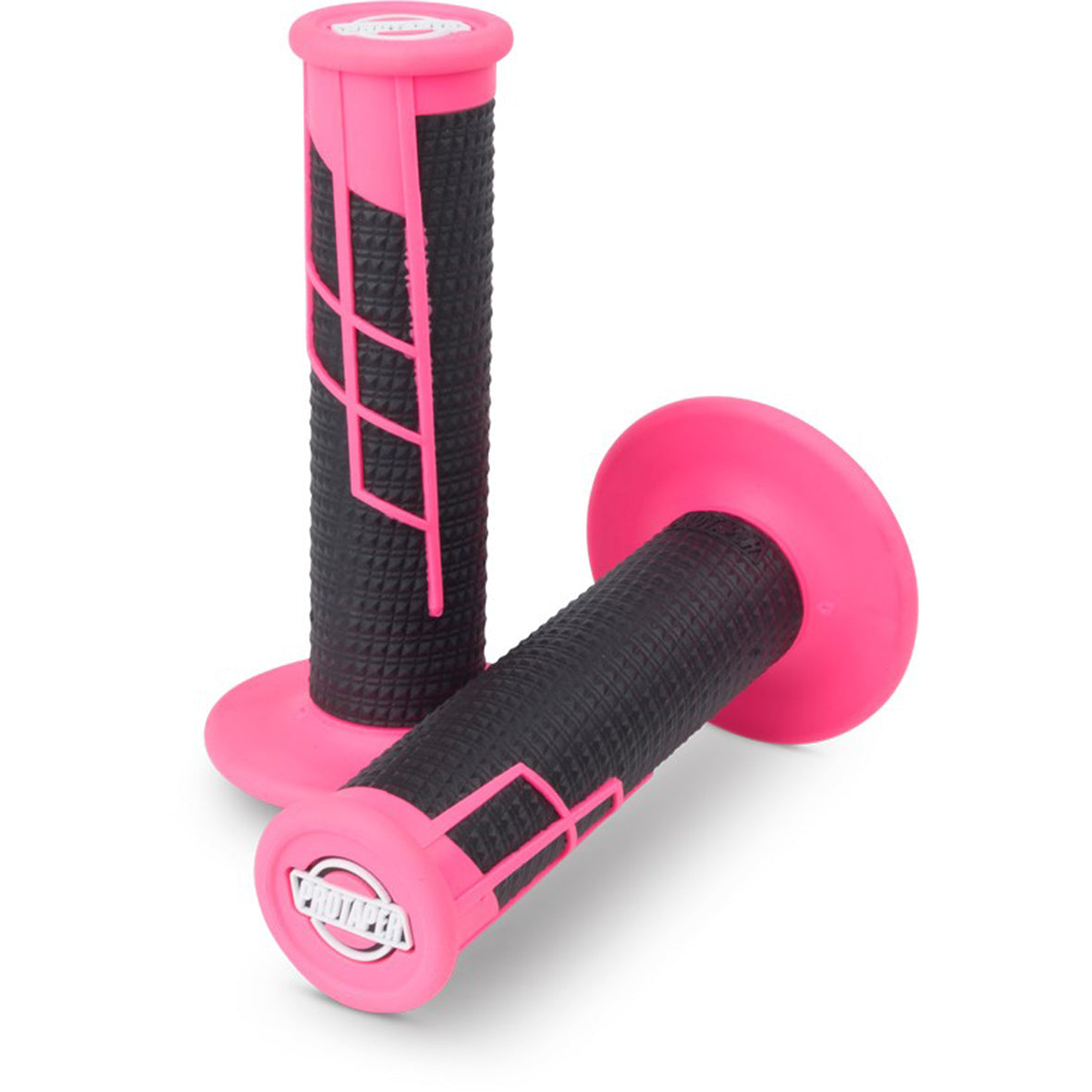 Protaper Clamp-on Half Waffle Grips (Neon Pink/Black)