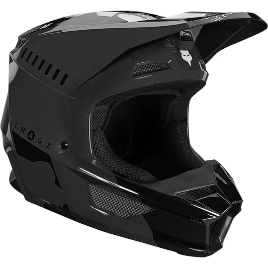 Fox V1 Illmatik Helmet (Black/Dark Grey Gloss)