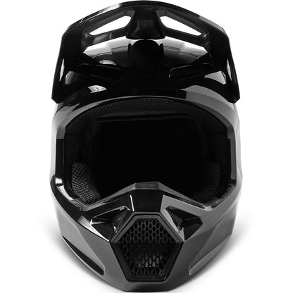 Fox V1 Solid Helmet - DOT/ECE (Black Gloss)