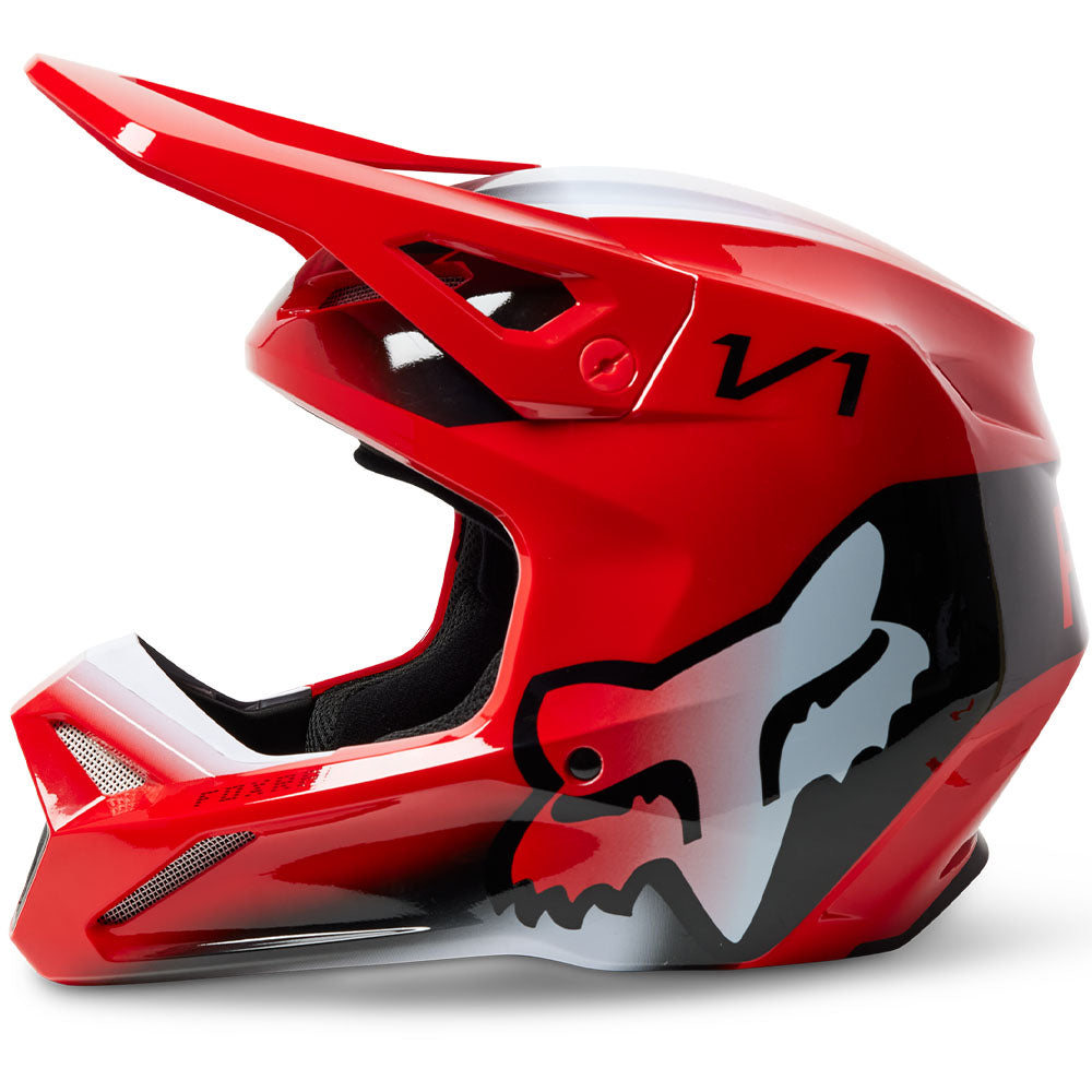 Fox V1 Toxsyk Helmet - DOT/ECE (Fluo Red)
