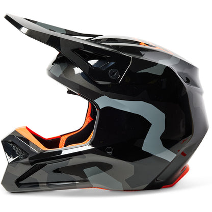 Fox Youth V1 Bnkr Helmet - DOT/ECE (Grey Camo)