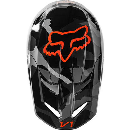 Fox Youth V1 Bnkr Helmet - DOT/ECE (Grey Camo)