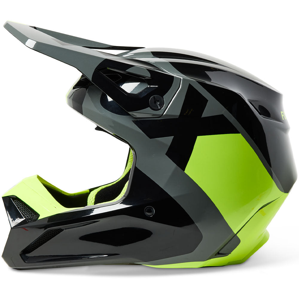 Fox Youth V1 Xpozr Helmet, DOT/ECE (Black/Grey)
