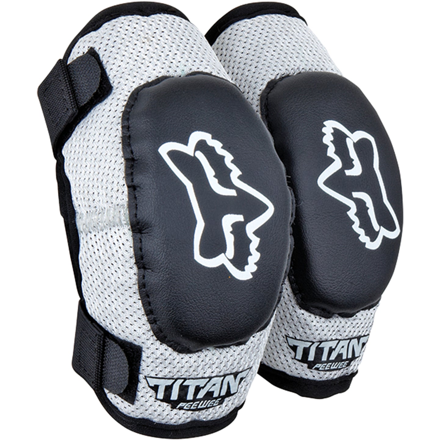 Fox Pee Wee Titan Elbow Guards - Pair (Black/Silver)