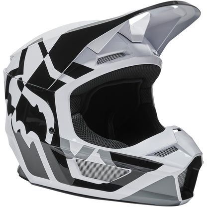 Fox Youth V1 Lux Helmet (Black/White)