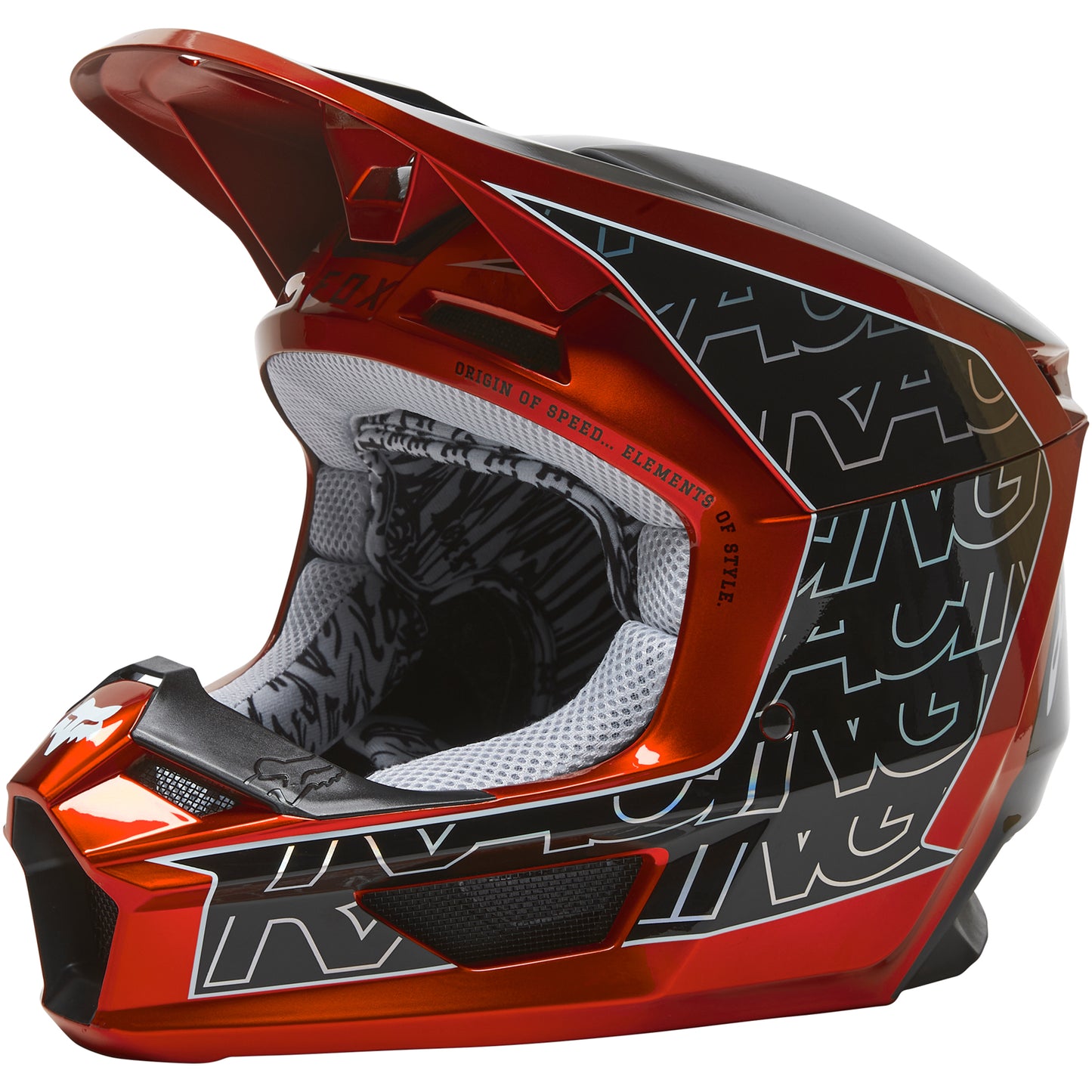 Fox Youth V1 Peril Helmet (Fluo Red)