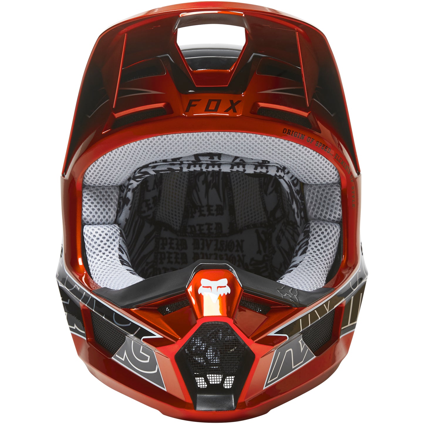 Fox Youth V1 Peril Helmet (Fluo Red)