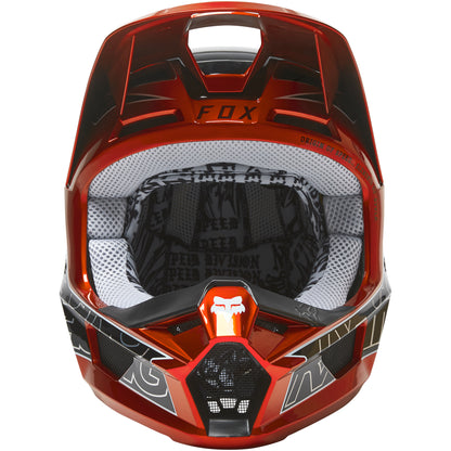 Fox Youth V1 Peril Helmet (Fluo Red)