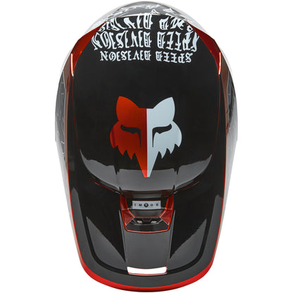 Fox Youth V1 Peril Helmet (Fluo Red)