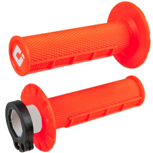 ODI V2 Lock On Half Waffle Grips (Flo Orange)