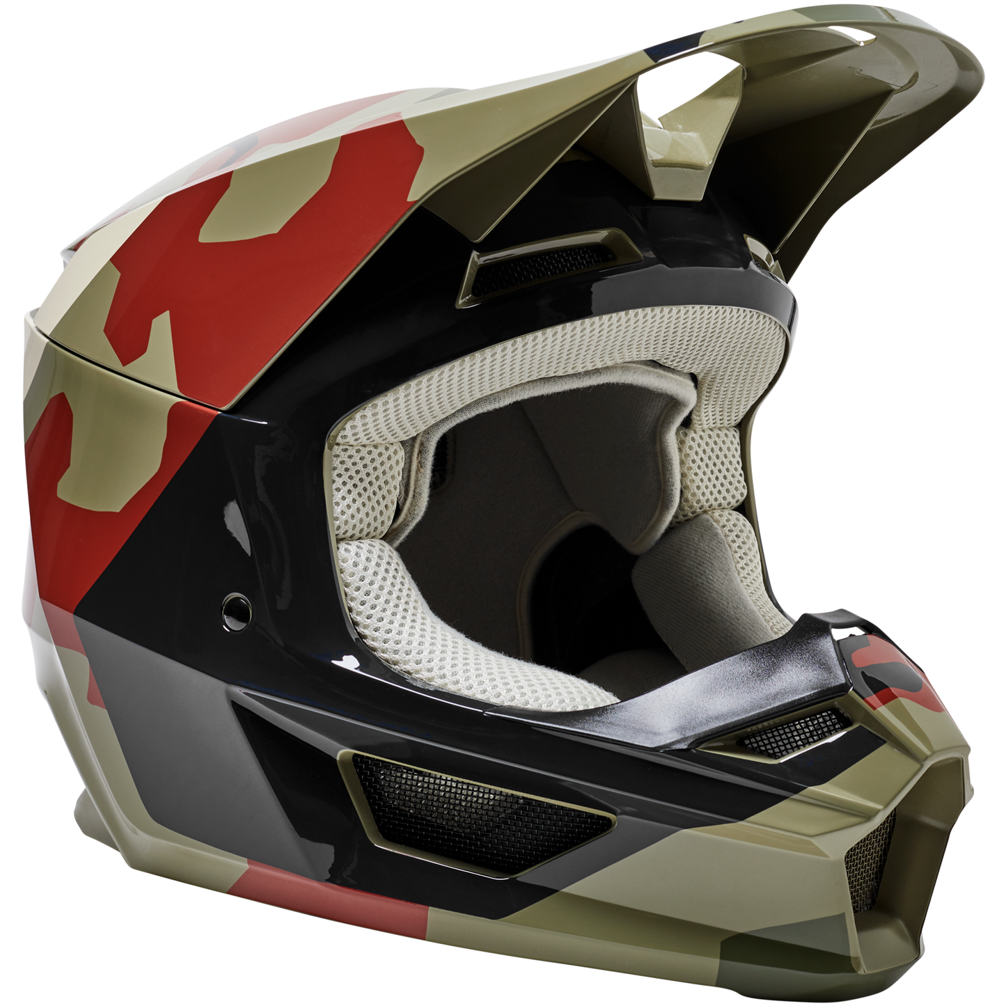 Fox V1 Bnkr Helmet (Green Camo)