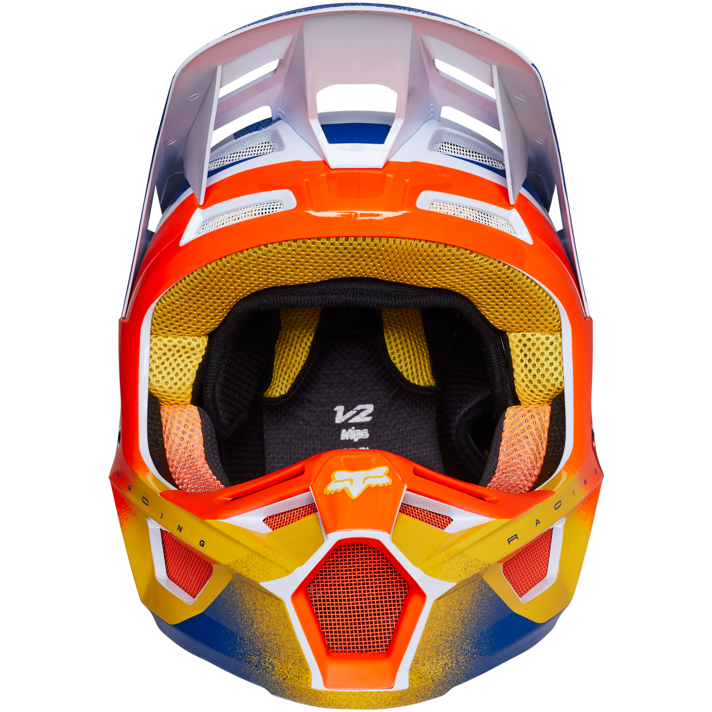 Fox V2 Rkane Helmet (Orange/Blue)